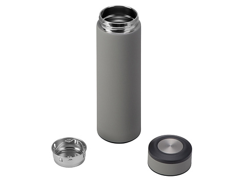 Вакуумный термос Vacuum Flask C1, soft touch, 420мл, серый - рис 2.