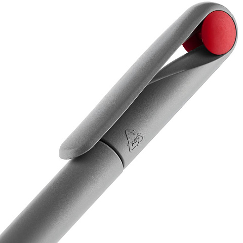 Ручка шариковая Prodir DS1 TMM Dot, серая с красным - рис 6.
