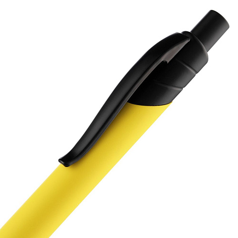Ручка шариковая Undertone Black Soft Touch, желтая - рис 6.