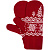 Варежки с зимним орнаментом Frost (красные) - миниатюра - рис 2.