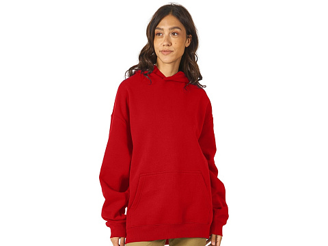 Толстовка с капюшоном оверсайз Berlin унисекс, красный - рис 3.