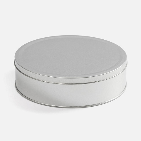 Коробка круглая Flapjack, ver.2, большая, серебристая - рис 2.