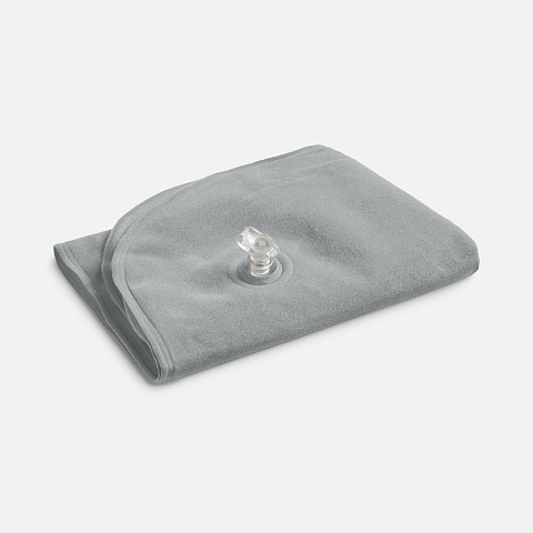 Надувная подушка под шею в чехле Sleep, темно-серая - рис 3.