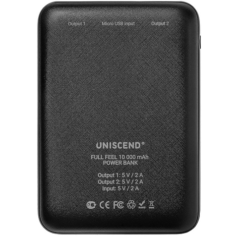 Внешний аккумулятор Uniscend Full Feel 10000 мАч с индикатором, черный - рис 5.