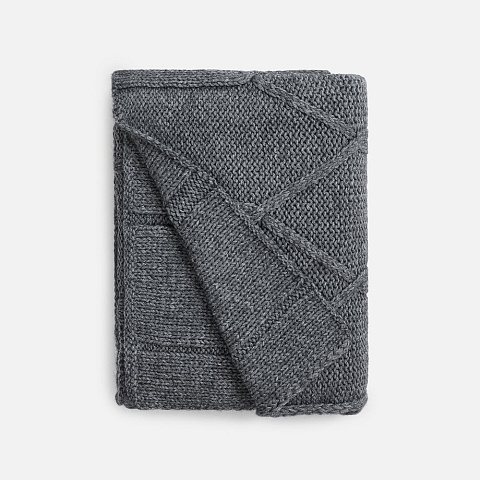 Плед Curve Verve, серый меланж (маренго) - рис 3.