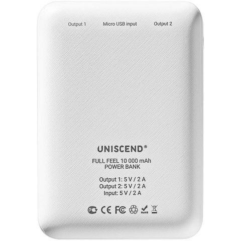 Внешний аккумулятор Uniscend Full Feel 10000 мАч с индикатором, белый - рис 5.