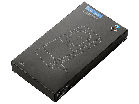 Беспроводной внешний аккумулятор с подсветкой лого и подставкой Magflash, 10000 мАч, 15 Вт, черный - рис 18.