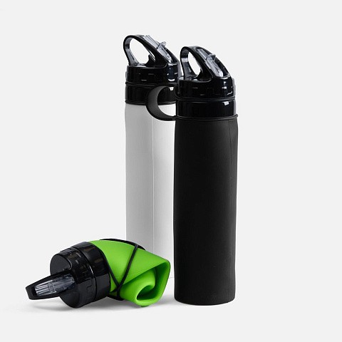 Складная бутылка для воды Langfossen, белая - рис 9.