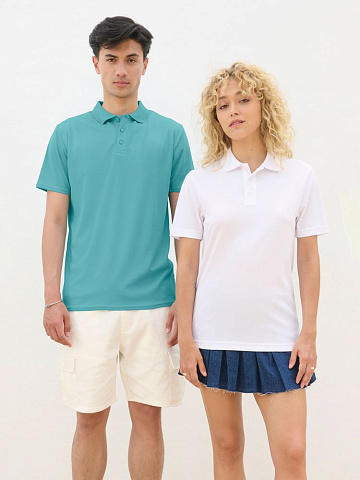 Рубашка поло унисекс Pitcher, серая - рис 5.