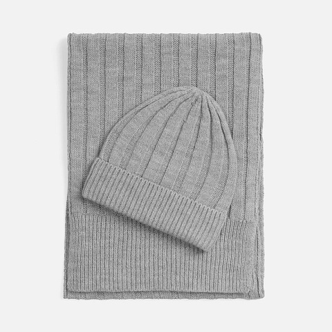 Шарф Bellish, светло-серый меланж - рис 5.