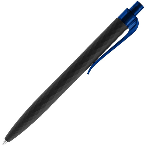 Ручка шариковая Prodir QS01 PRT-P Soft Touch, черная с синим - рис 4.