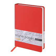 Ежедневник с каменной бумагой недатированный А5 Carrara, красный