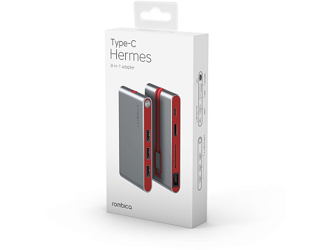 Хаб USB Rombica Type-C Hermes Red - рис 5.