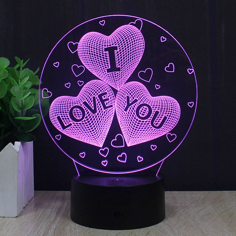 3D лампа I Love You - рис 2.