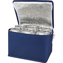 Spectrum нетканая сумка-холодильник, 4 л, на 6 банок, из переработанных материалов, ярко-синий