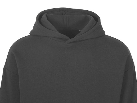 Толстовка с капюшоном оверсайз Berlin унисекс, темно-серый - рис 11.