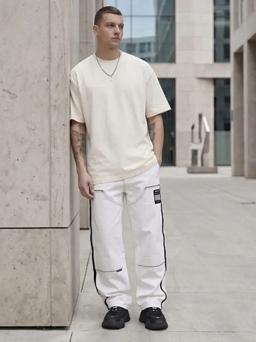 Футболка Oversize Premium 210, молочно-белая