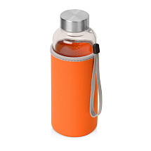 Бутылка для воды Pure c чехлом, 420 мл, оранжевый