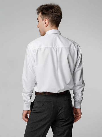 Рубашка мужская с длинным рукавом Collar, белая - рис 6.
