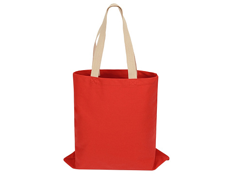 Сумка для шопинга Steady из хлопка с парусиновыми ручками, 260 г/м2, красный - рис 4.