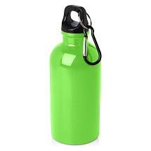 Одностенная бутылка для воды с карабином Oregon, изготовленная из нержавеющей стали, сертифицированной по стандарту RCS, объемом 400 мл - Зеленое яблоко