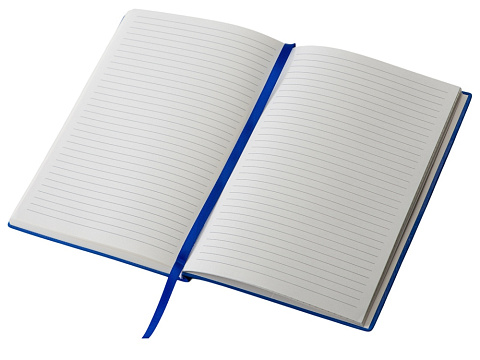 Набор блокнот в гибкой обложке А5 и металлическая шариковая ручка Nabokov, синий - рис 6.