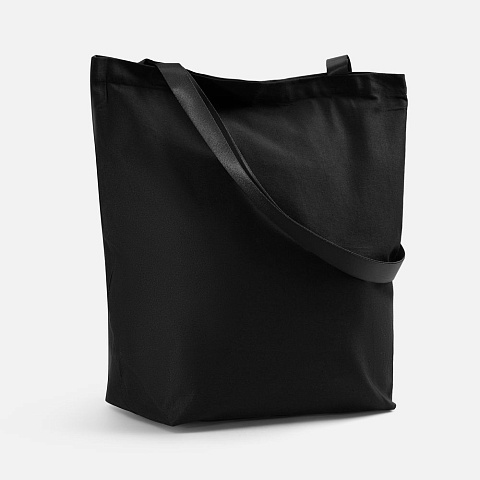 Шопер B5, черный с черными ручками - рис 2.