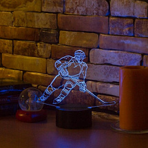 3D светильник Хоккеист