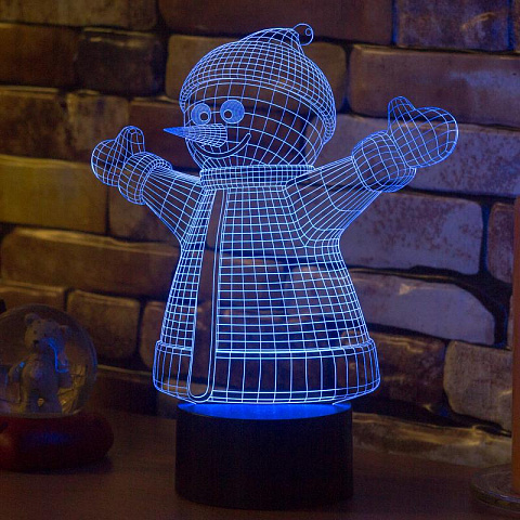 3D светильник Снеговик - рис 3.