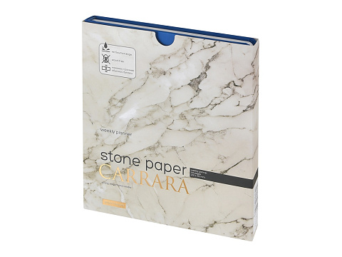 Еженедельник с каменной бумагой А5+ Carrara, синий - рис 9.