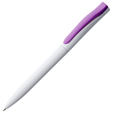 Ручка шариковая Pin, белая с фиолетовым - рис 2.