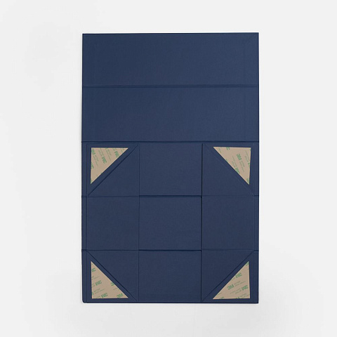 Коробка складная под бутылку Color Jacket Fold, темно-синяя - рис 5.