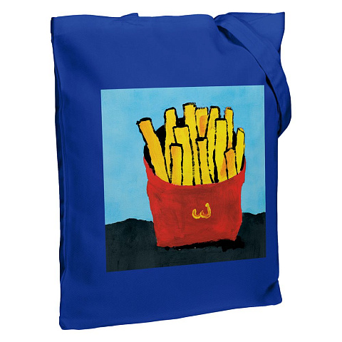 Холщовая сумка «Фри», ярко-синяя - рис 2.
