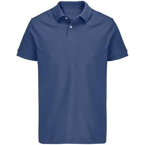 Рубашка поло унисекс Pacific, синяя (джинс) - рис 2.
