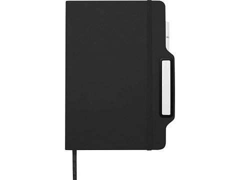 Nexus блокнот формата А5 в твердой обложке с ручкой и карандашом - сплошной черный - рис 2.