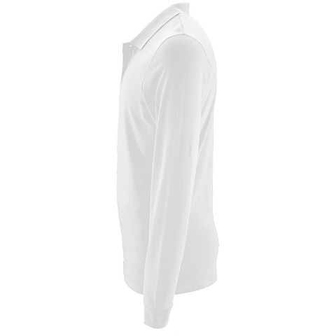 Рубашка поло мужская с длинным рукавом Perfect LSL Men, белая - рис 4.