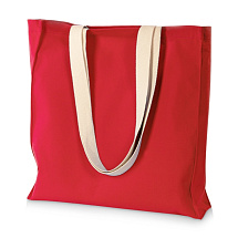 Сумка Donny из хлопка с донной складкой и парусиновыми ручками, красный