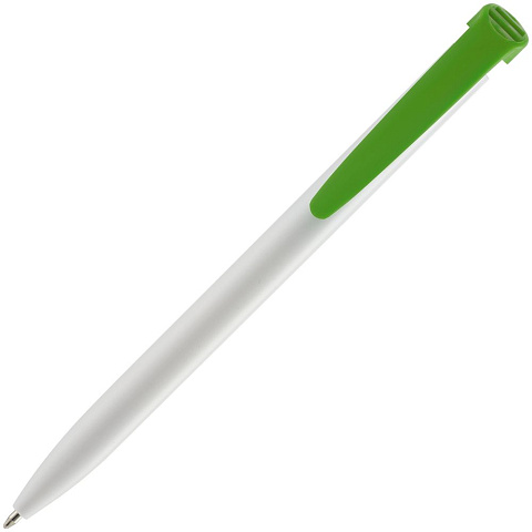 Ручка шариковая Favorite, белая с зеленым - рис 4.