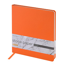 Еженедельник с каменной бумагой А5+ Carrara, оранжевый