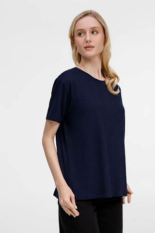 Футболка унисекс Senti, темно-синяя - рис 9.