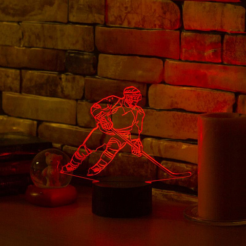 3D светильник Хоккеист - рис 3.