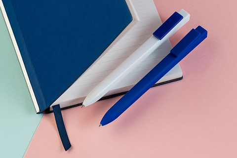 Ручка шариковая Swiper SQ, белая с синим - рис 7.