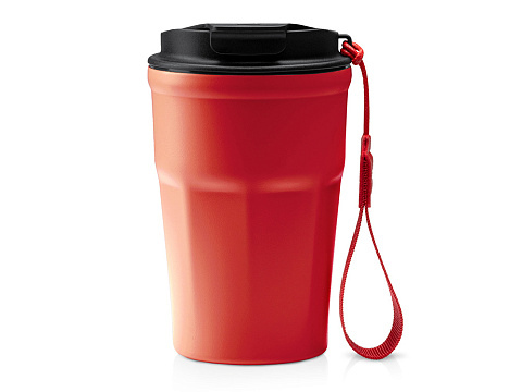 Термокружка KEURY из нержавеющей стали с двойными стенками и ручкой с керамической слоем, красный