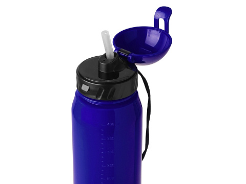 Бутылка для воды с трубочкой Little, 400 мл, синий - рис 4.
