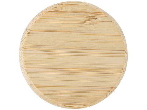 Стеклянная бутылка для воды Porto объемом 500 мл с силиконовой ручкой и бамбуковой крышкой - Синий - рис 4.