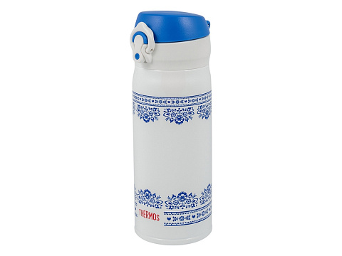 Термос из нерж. стали тм THERMOS JNL-402-BLWH SS V.Insulated Flask,400ml, бело-синий