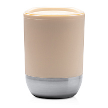 Термокружка LINDE с двойными стенками из переработанного полипропилена, бежевый