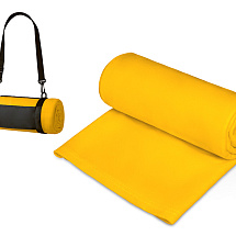 Плед Нежность с плечевым ремнем, желтый