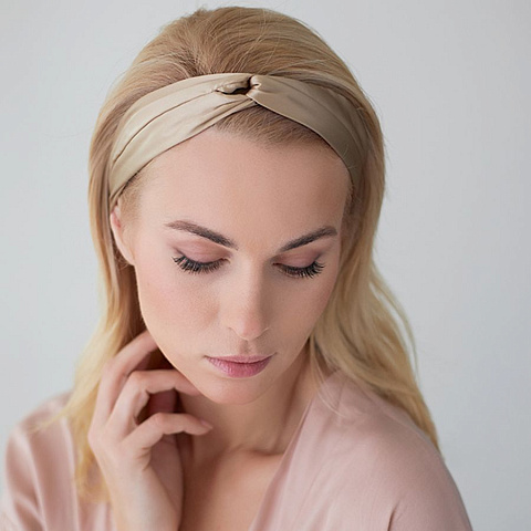 Повязка для волос Essential, бежевая - рис 3.