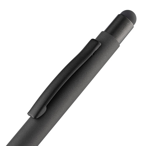 Ручка шариковая со стилусом Digit Soft Touch, черная - рис 6.